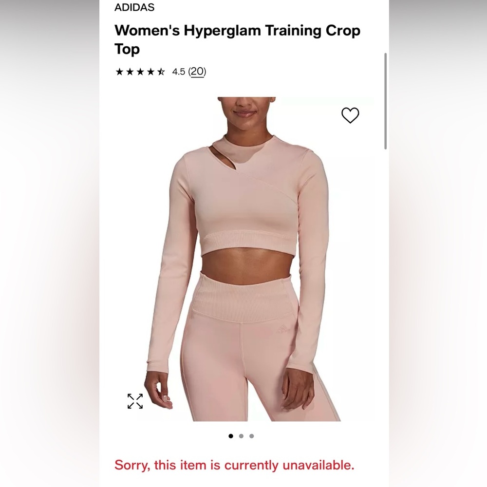 women’s Adidas long sleeve crop top